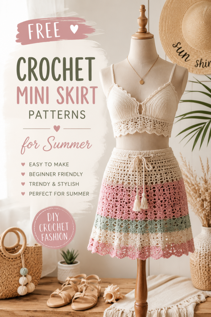 free crochet mini skirt patterns for summer
