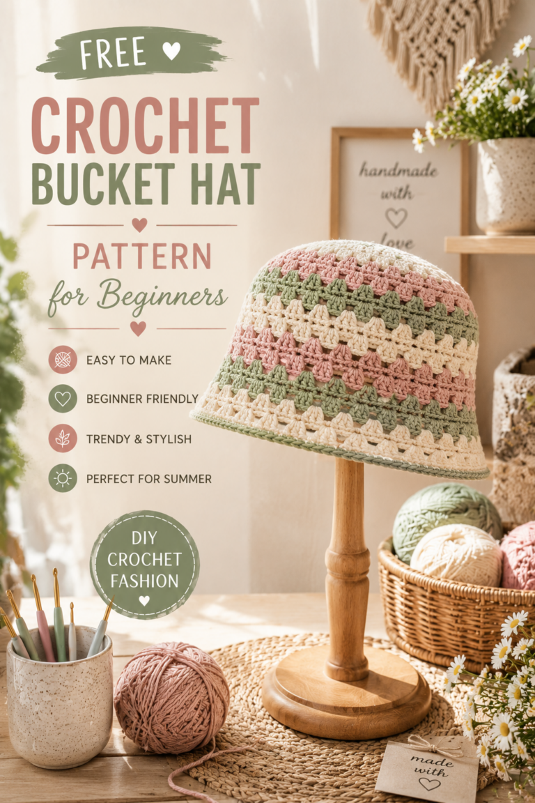 crochet bucket hat free pattern for beginners