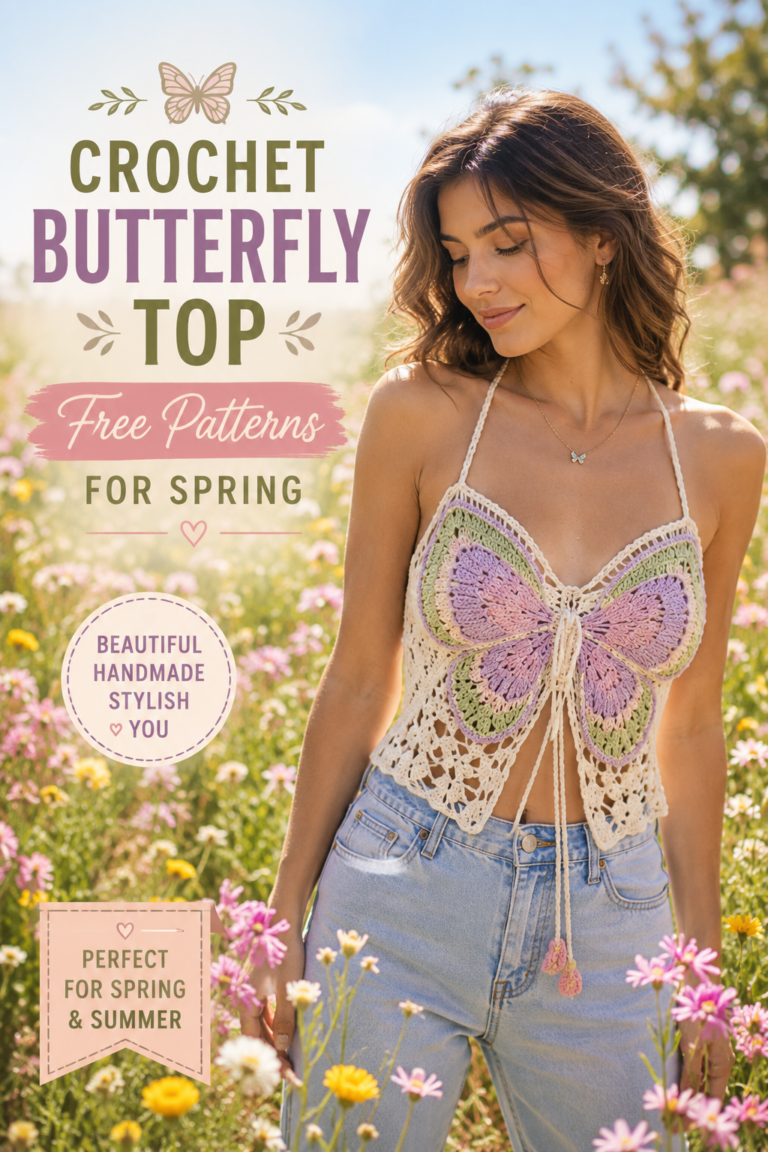 Crochet Butterfly Top Free Patterns for Spring