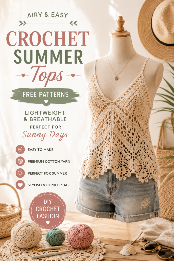airy and easy crochet summer tops