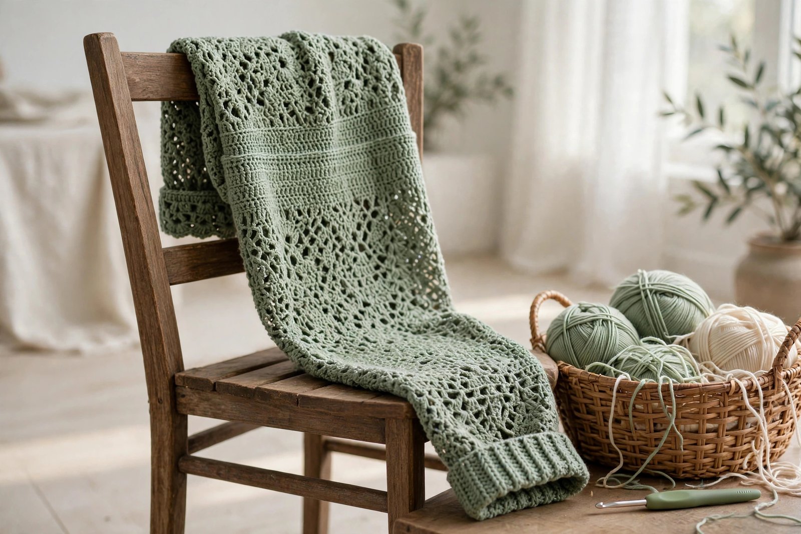 Crochet jumpsuit flat lay with wide legs and drawstring waist in neutral tones