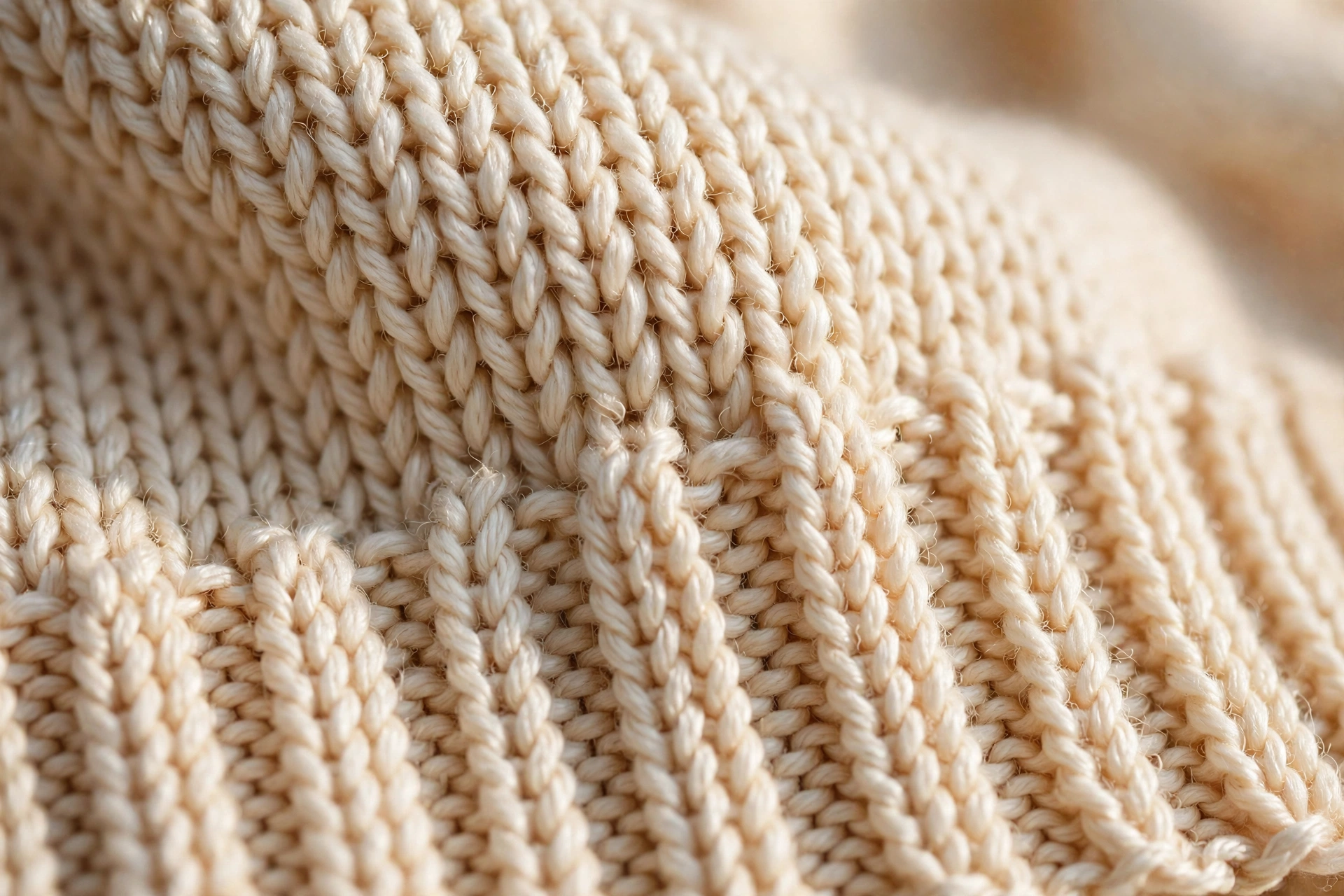 Close-up of knit mini dress fabric showing stockinette and ribbed stitch detail